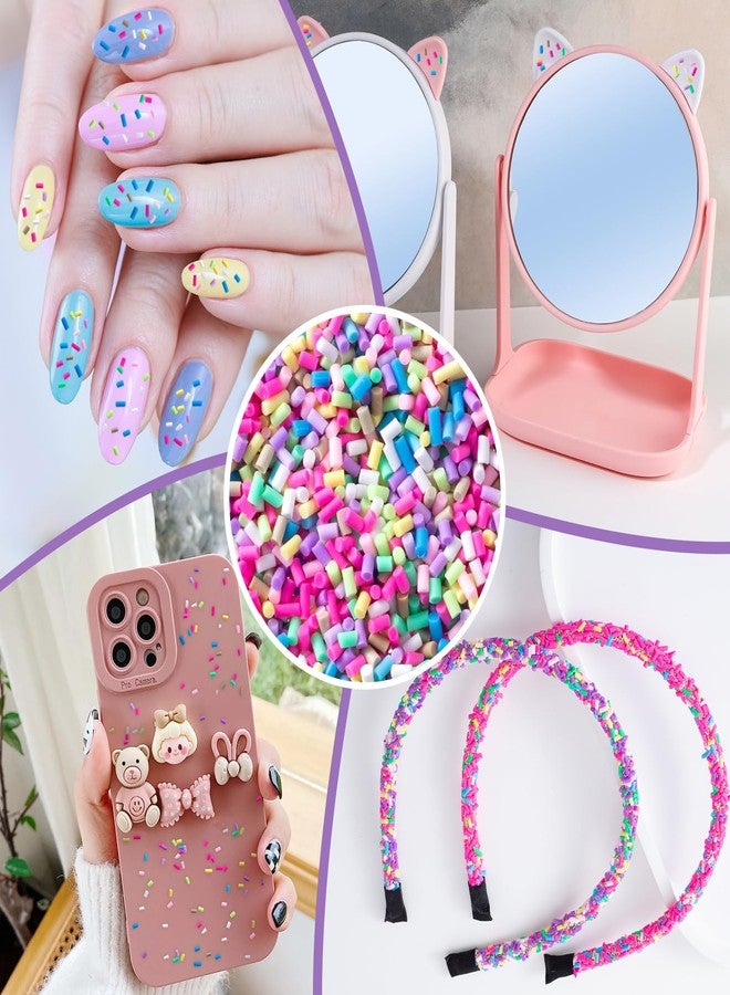 OIIKI 100g Mini Fake Candy Sprinkles, Polymer Clay Slices Fake Sprinkles, Nail Art Supplies for Chirstmas Wedding Party Decor DIY Crafts- Mixed Colors - Image 5